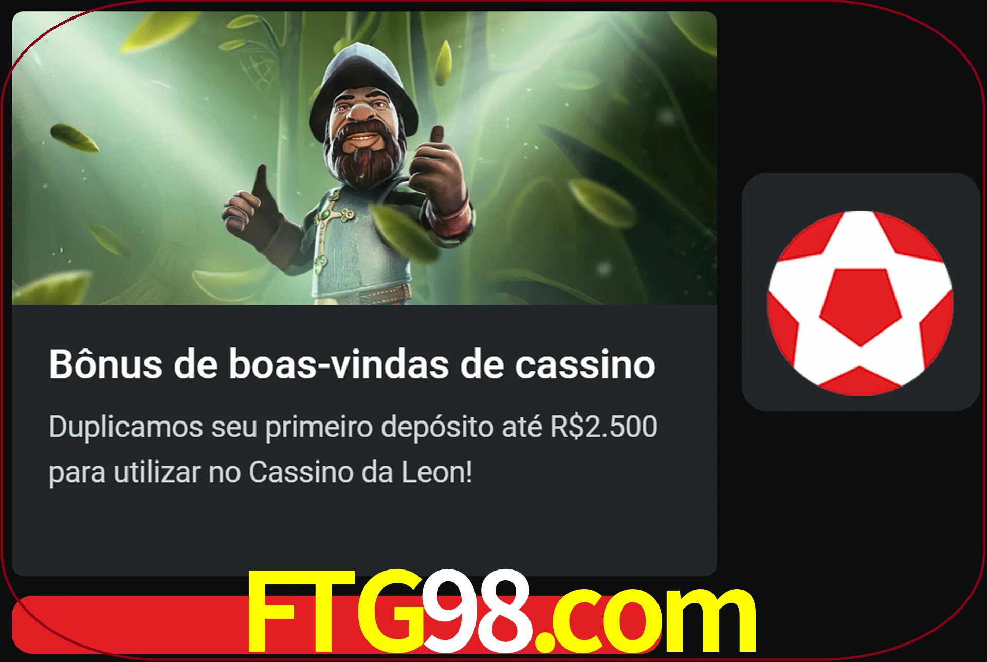Receba seu dinheiro do bônus de boas-vindas após o primeiro depósito.