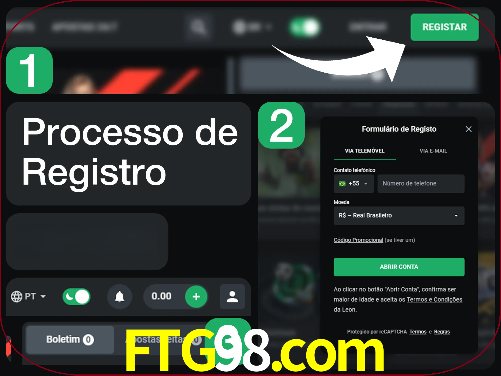 O processo de registro na LeonBet é simples.