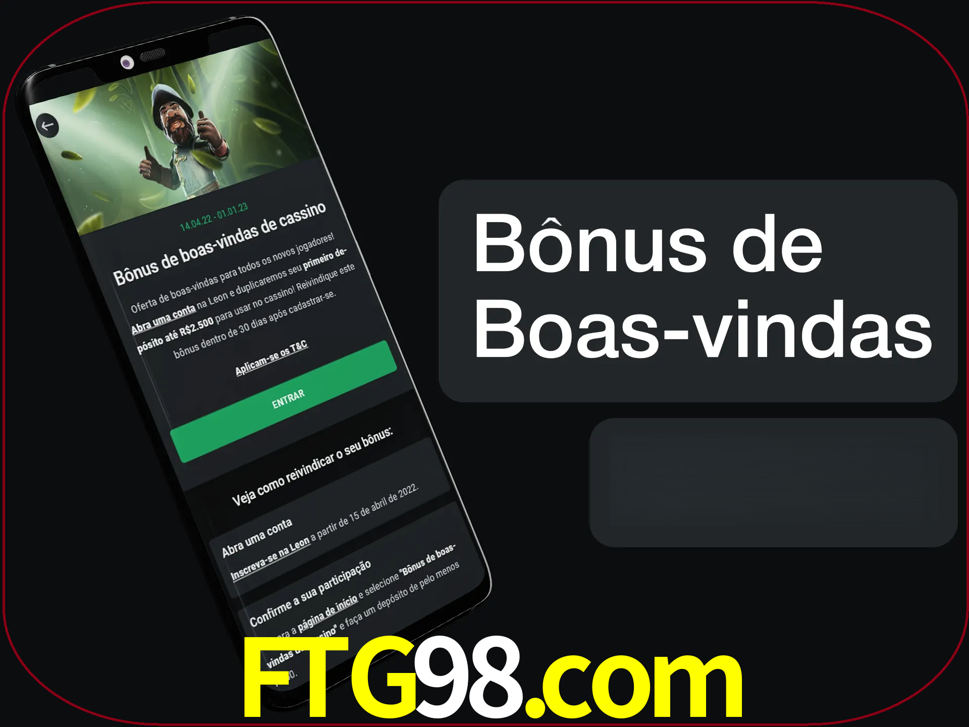Não se esqueça de usar o bônus de boas-vindas.